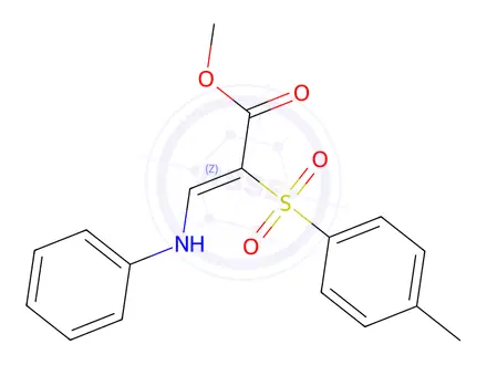 Chemical structure of Methyl (2Z)-2-(4-methylbenzenesulfonyl)-3-(phenylamino)prop-2-enoate