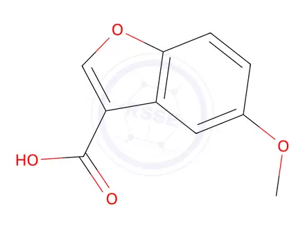 Chemical structure of 5-methoxy-1-benzofuran-3-carboxylic Acid