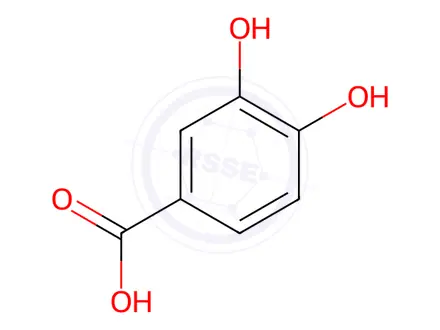 Chemical structure of Protocatechuic acid(3,4-Dihydroxybenzoic acid)