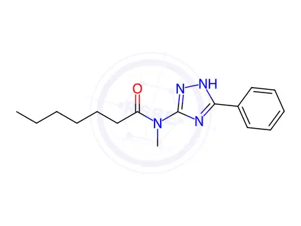 Chemical structure of N-Methyl-N-(3-phenyl-1H-1,2,4-triazol-5-yl)heptanamide