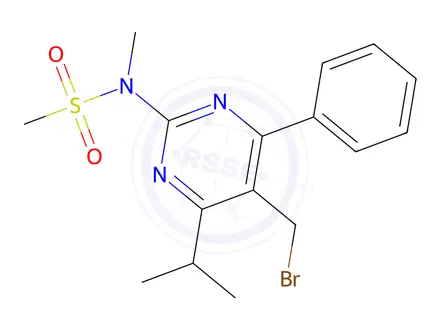 Chemical structure of N-(5-Bromomethyl-4-isopropyl-6-phenyl-pyrimidin-2-yl)-N-methyl-methanesulfonamide