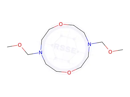 Chemical structure of N,N'-BIS(METHOXYMETHYL)DIAZA-12-CROWN-4, 90