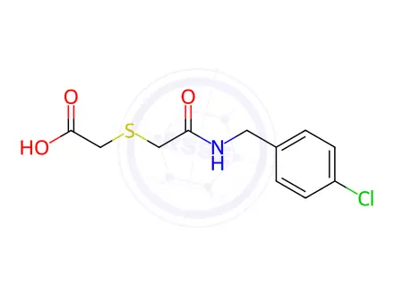 Chemical structure of 2-({2-[(4-Chlorobenzyl)amino]-2-oxoethyl}sulfanyl) acetic acid
