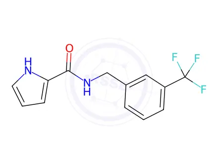Chemical structure of N-{[3-(trifluoromethyl)phenyl]methyl}-1H-pyrrole-2-carboxamide
