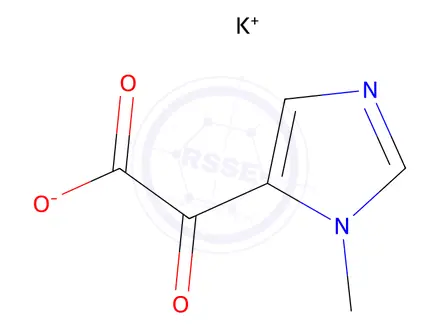 Chemical structure of potassium 2-(1-methyl-1H-imidazol-5-yl)-2-oxoacetate