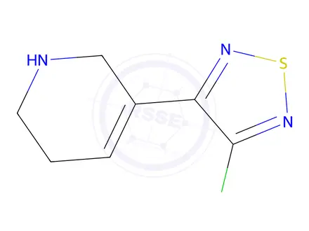Chemical structure of 3-Chloro-4-(1,2,3,6-tetrahydropyridin-3-yl)-1,2,5-thiadiazole
