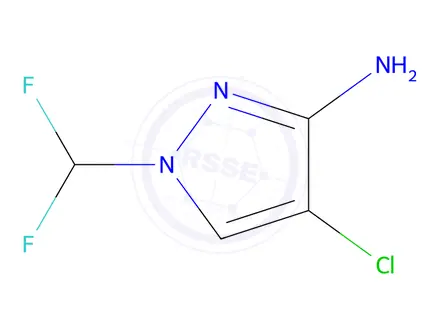 Chemical structure of 4-Chloro-1-(difluoromethyl)-1h-pyrazol-3-amine