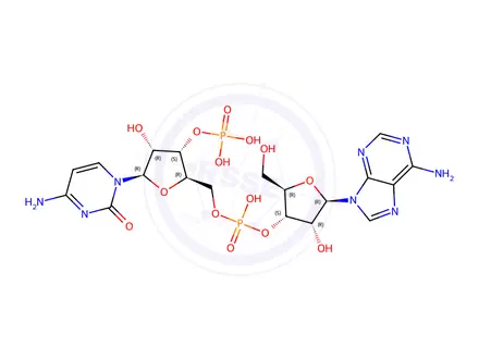 Chemical structure of adenylyl(3'-5')cytidine-3'-phosphate