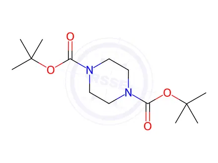 Chemical structure of 1,4-Di-tert-butyl piperazine-1,4-dicarboxylate