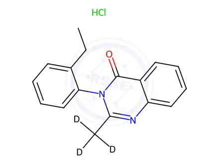 Chemical structure of Etaqualone-d3 Hydrochloride (Major)
