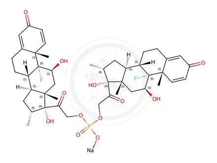 Chemical structure of Dexamethasone 21-Phosphate Dimer Sodium Salt