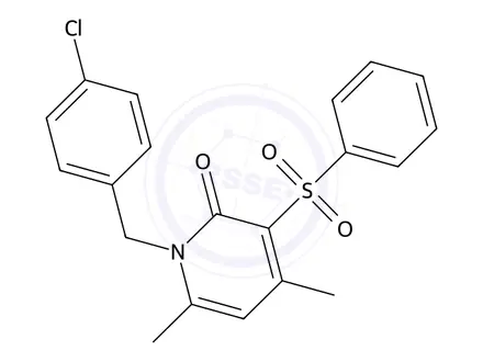 Chemical structure of 1-(4-Chlorobenzyl)-4,6-dimethyl-3-(phenylsulfonyl)pyridin-2(1H)-one