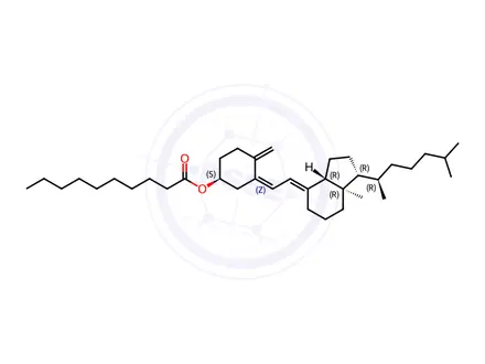 Chemical structure of Cholecalciferol Caprate