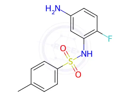 Chemical structure of N-(5-amino-2-fluorophenyl)-4-methylbenzenesulfonamide