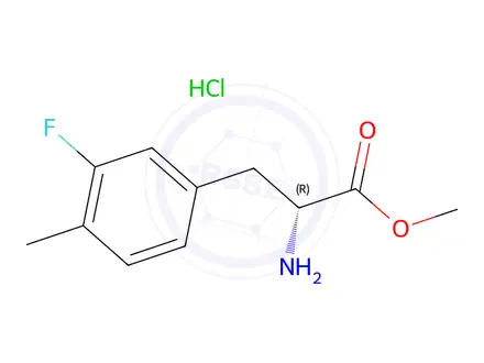 Chemical structure of METHYL (2R)-2-AMINO-3-(3-FLUORO-4-METHYLPHENYL)PROPANOATE HYDROCHLORIDE