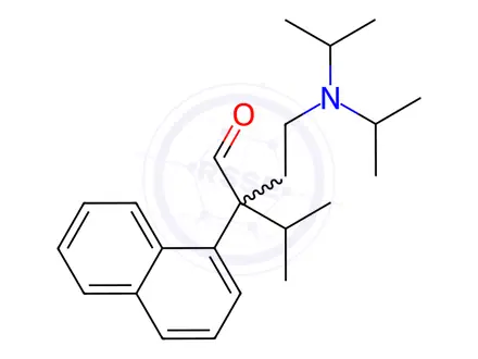 Chemical structure of α-[2-[Bis(isopropyl)amino]ethyl]-α-isopropyl-1-naphthaleneacetaldehyde