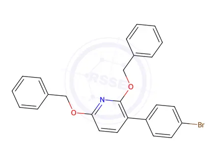 Chemical structure of 2,6-Bis(benzyloxy)-3-(4-bromophenyl)pyridine