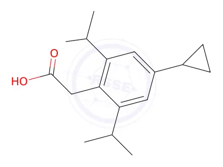 Chemical structure of 2-(4-Cyclopropyl-2,6-diisopropylphenyl)acetic acid