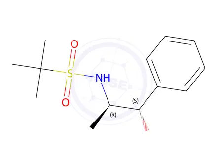 Chemical structure of N-((1S,2R)-1-hydroxy-1-phenylpropan-2-yl)-2-methylpropane-2-sulfonamide