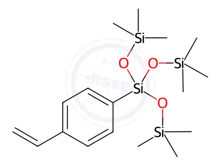 Chemical structure of p-Vinylphenyltris (trimethylsiloxy)silane