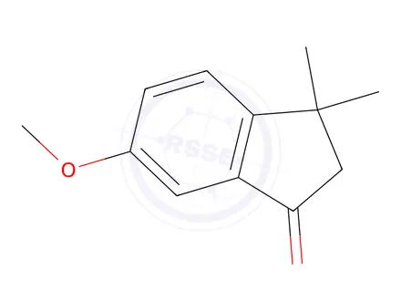 Chemical structure of 6-methoxy-3,3-dimethyl-2,3-dihydro-1H-inden-1-one