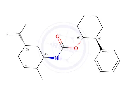 Chemical structure of 5-isopropenyl-2-methyl-1-(N-(2-phenylcyclohexyloxycarbonyl)amino)-2-cyclohexene