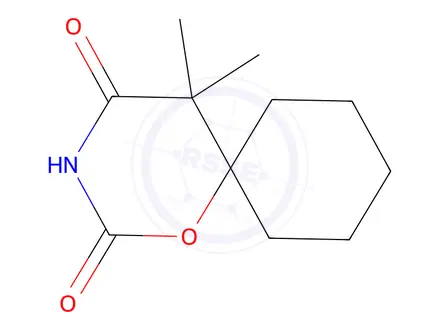 Chemical structure of 1-Oxa-3-azaspiro[5.5]undecane-2,4-dione,5,5-dimethyl-(6CI)