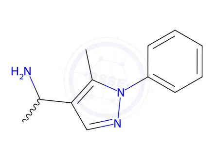 Chemical structure of 1-(5-Methyl-1-phenyl-1H-pyrazol-4-yl)-1-ethanamine