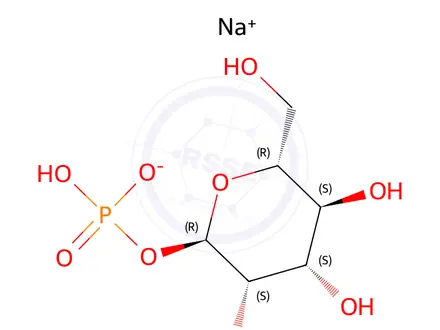 Chemical structure of α-D-Mannose-1-phosphate sodium salt