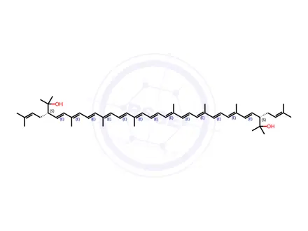 Chemical structure of 3'',3'''-Dideoxy-2'',3'':2''',3'''-tetradehydrobacterioruberin