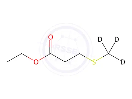 Chemical structure of 3-(Methyl-d3-thio)propanoic Acid Ethyl Ester
