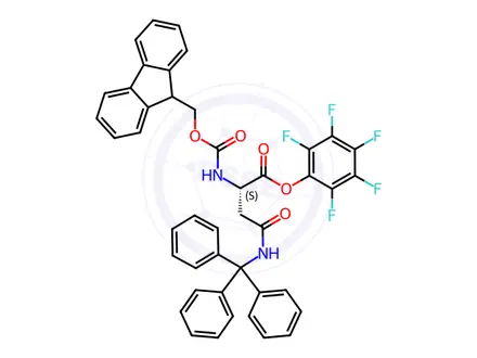 Chemical structure of Fmoc-Asn(Trt)-OPfp