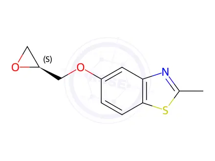 Chemical structure of Benzothiazole, 2-methyl-5-[(2S)-oxiranylmethoxy]-(9CI)