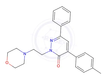 Chemical structure of 2-(2-Morpholinoethyl)-6-phenyl-4-(p-tolyl)pyridazin-3(2H)-one