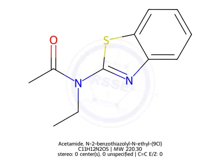 Chemical structure of Acetamide, N-2-benzothiazolyl-N-ethyl-(9CI)