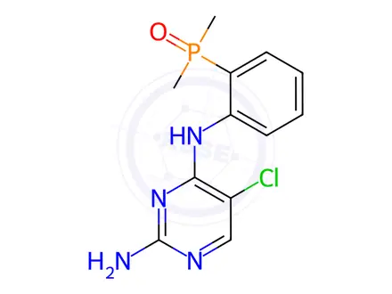 Chemical structure of 5-Chloro-N4-[2-(dimethylphosphinyl)phenyl]-2,4-pyrimidinediamine