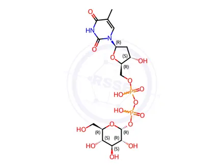Chemical structure of dTDP-a-D-Glucose