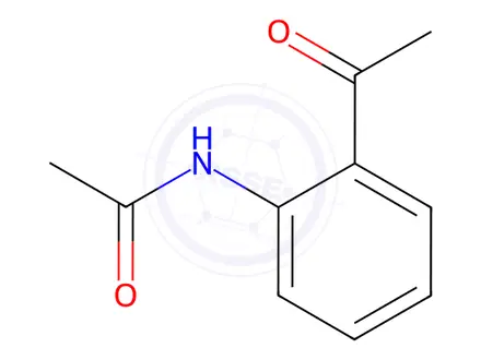 Chemical structure of N-(2-acetylphenyl)acetamide