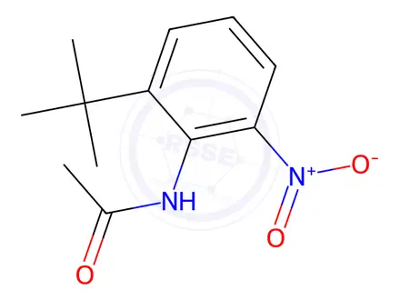 Chemical structure of N-(2-(tert-Butyl)-6-nitrophenyl)acetamide