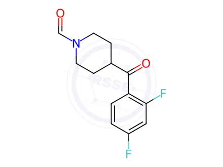 Chemical structure of 4-(2,4-difluorobenzoyl)piperidine-1-carbaldehyde