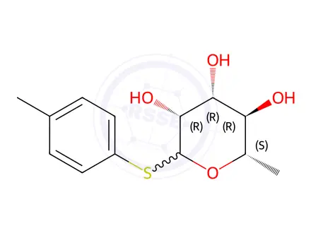 Chemical structure of (2S,3R,4R,5R,6S)-2-Methyl-6-(p-tolylthio)tetrahydro-2H-pyran-3,4,5-triol