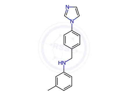 Chemical structure of N-(4-(1H-imidazol-1-yl)benzyl)-3-methylaniline