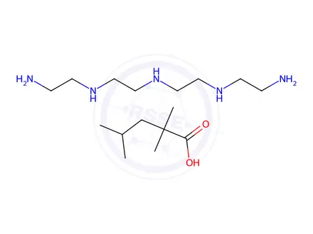 Chemical structure of 2,2,4-trimethylvaleric acid, compound with N-(2-aminoethyl)-N'-[2-[(2-aminoethyl)amino]ethyl]ethylenediamine