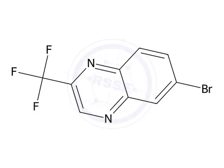 Chemical structure of 6-Bromo-2-(trifluoromethyl)quinoxaline