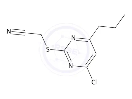 Chemical structure of 2-((4-Chloro-6-propylpyrimidin-2-yl)thio)acetonitrile