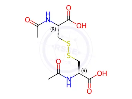 Chemical structure of N,N’-Diacetyl-L-cystine (>90%)