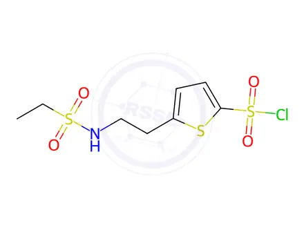 Chemical structure of 5-(2-Ethanesulfonamidoethyl)thiophene-2-sulfonyl chloride