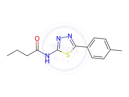 Chemical structure of N-(5-(p-Tolyl)-1,3,4-thiadiazol-2-yl)butyramide