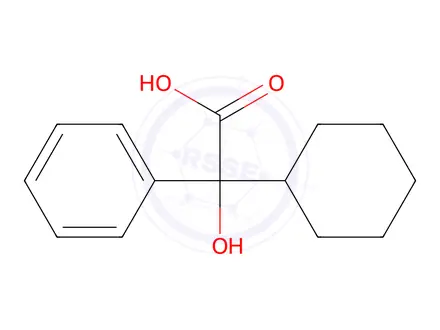 Chemical structure of 2-Cyclohexyl-2-hydroxy-2-phenylacetic acid