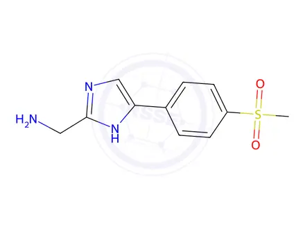 Chemical structure of (5-(4-(methylsulfonyl)phenyl)-1H-imidazol-2-yl)methanamine